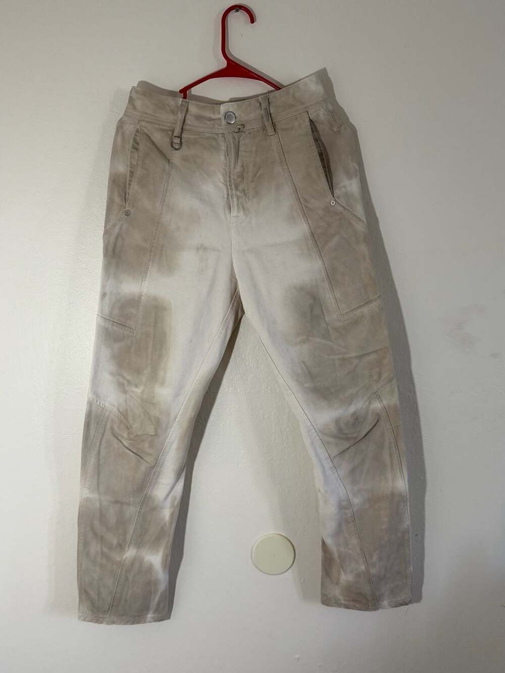 HIGH Use 'Runaway' Tie-Dye Effect Cotton Utility Trousers